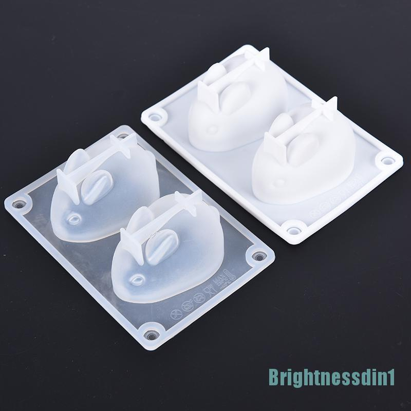 Cetakan Kue Jelly Mousse 3d Flexible Bentuk Kelinci Paskah Bahan Silikon Untuk Dekorasi