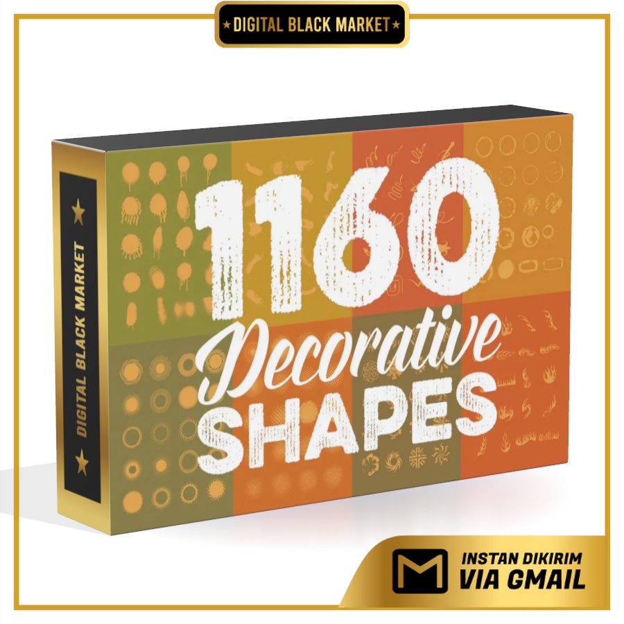 Mega Bundle 1160 Decorative Shapes - Vector Designs - Business Branding