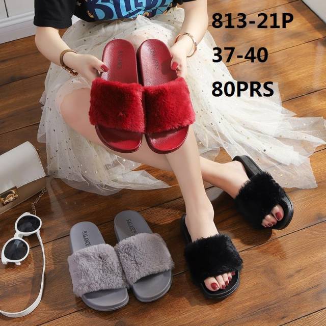  Sandal  Jelly Bulu  Korea 813 21P Empuk Tebal Shopee Indonesia