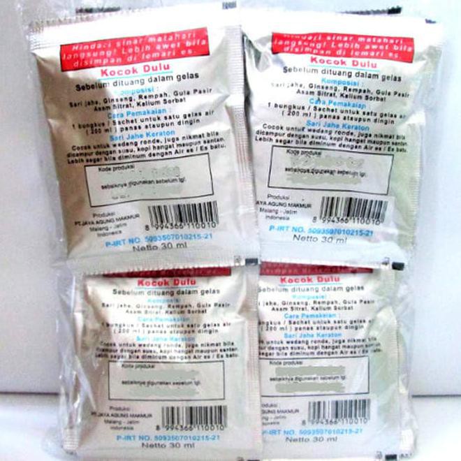 

Sari Jahe Cair Keraton 12 Sachet Asli Plus Ginseng Kode 260