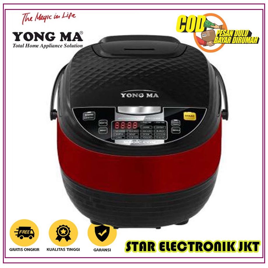 MAGIC COM / RICE COOKER YONG MA SMC 8027 KAPASITAS 2 LITER -ANTI LENGKET