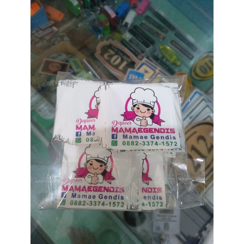 

sticker label Cetak A3 + Potong Pola