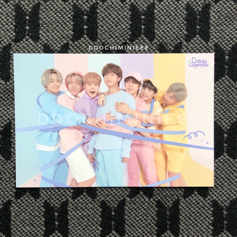 [SHARING] BTS Festa Calendar D-Day 2021 Polaroid Set RM Jin Yoongi Jhope Jimin Taehyung Jungkook