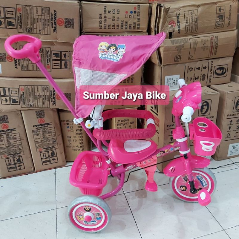 Sepeda Anak Roda 3 stroller tricycle Family F 916 HT