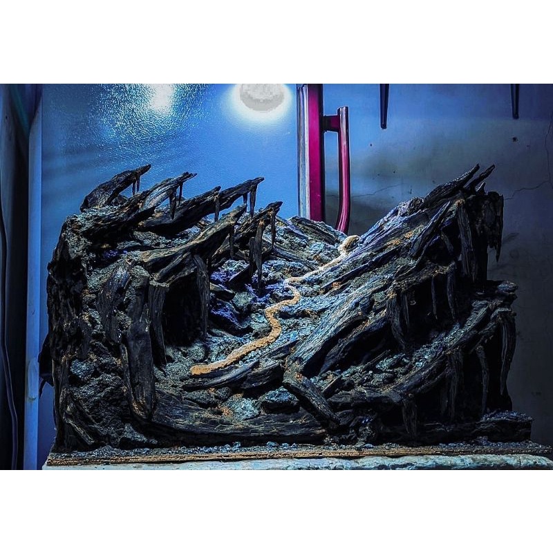 hardscape aquascape Gozila style uk60.cm ,PLUS planting mossjava & FREE PACKING TRIPLEK+BABLE REF 10