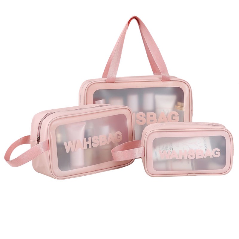 INFY - R526 Tas Kosmetik Transparan Washbag Anti Air / Tas Travel Toiletry Bag Waterproof - Pouch Make Up Toiletries - Tas Sabun Peralatan Mandi Travel