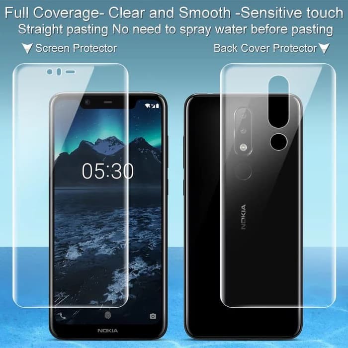 NOKIA X5 HYDROGEL NOKIA 5.1 PLUS ANTI GORES DEPAN BELAKANG FULL COVER
