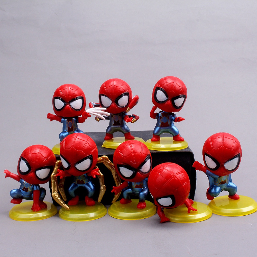 8pcs action figure Spiderman Untuk Dekorasi Kue