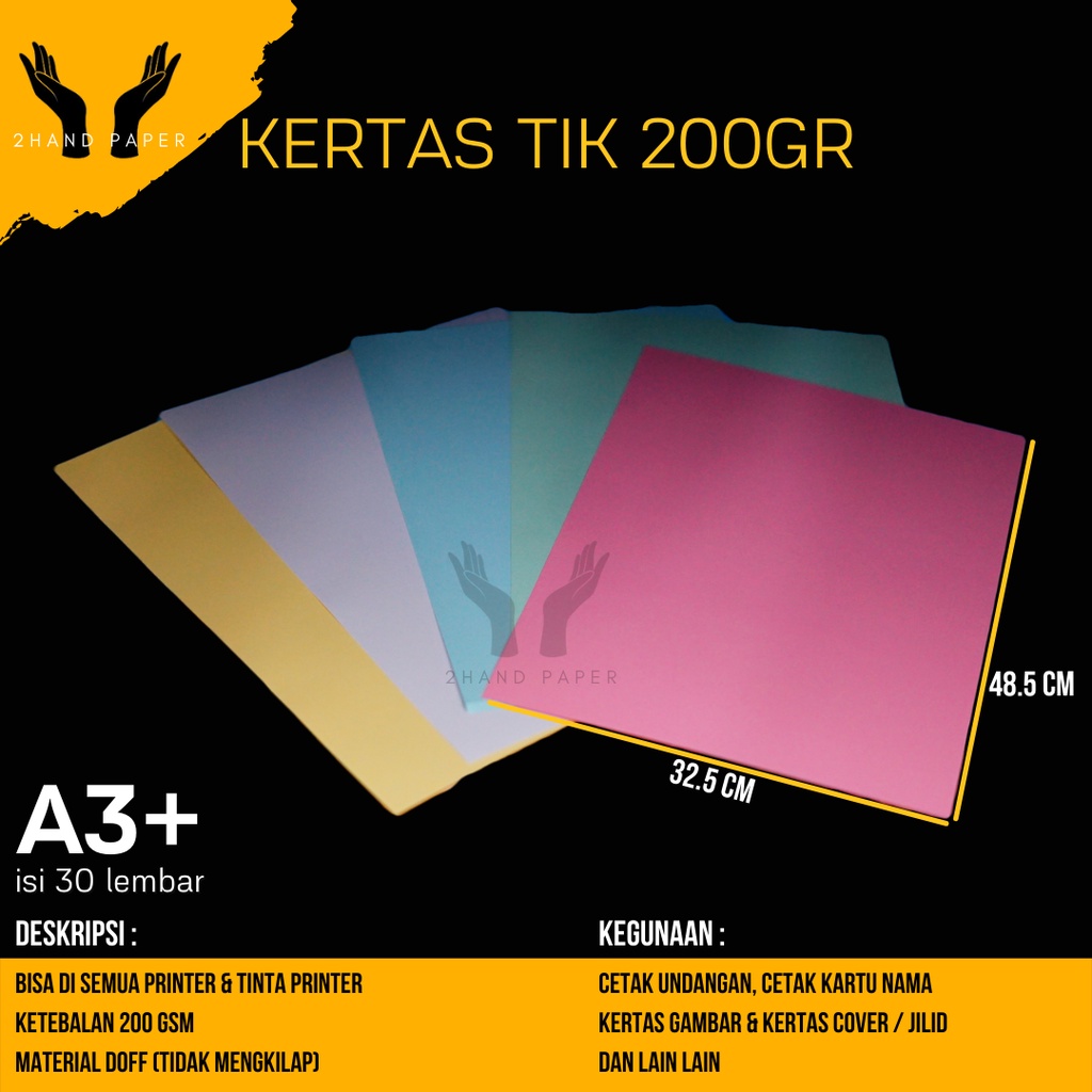 

Karton TIK A3 Plus isi 30 lembar / Kertas TIK A3 Plus