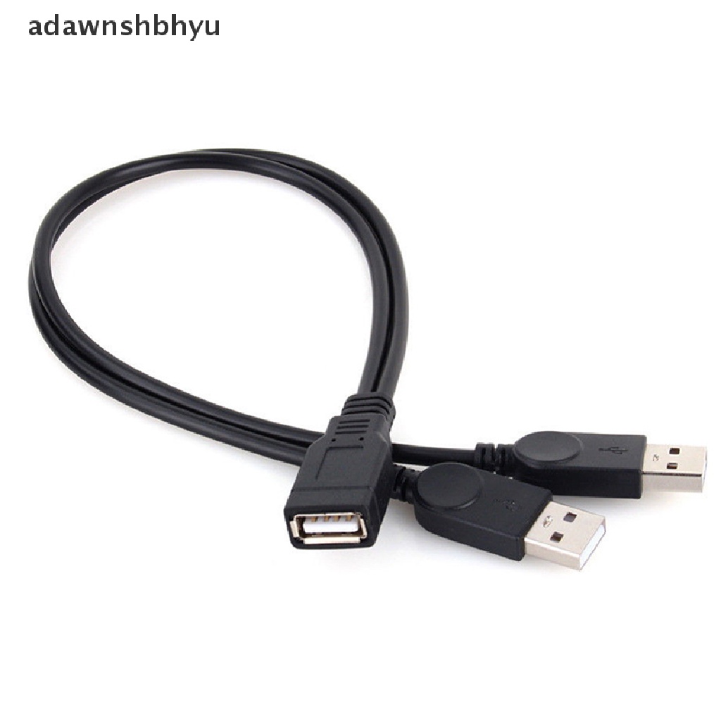 Adawnshbhyu Baru USB 2.0 1 Female To 2 Male Y-Splitter Data Sync Charging Extension Cable