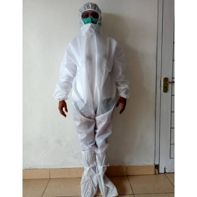 APD MURAH COVERALL HAZMAT BAHAN MICROPORUS gramasi 70 SEKALI PAKAI
