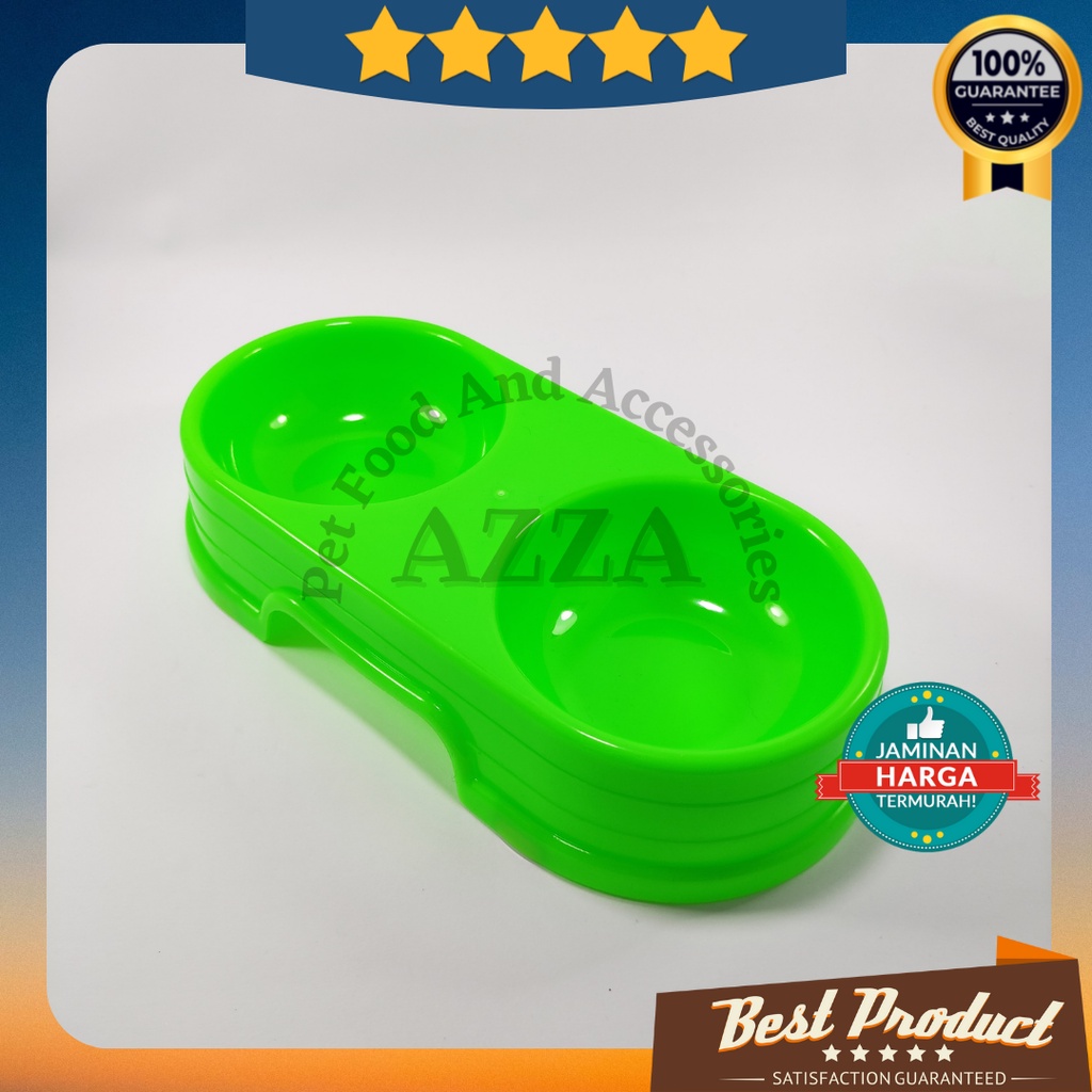 tempat pakan kucing double anti slip kecil / plate bowl kucing / wadah pakan kucing anti slip