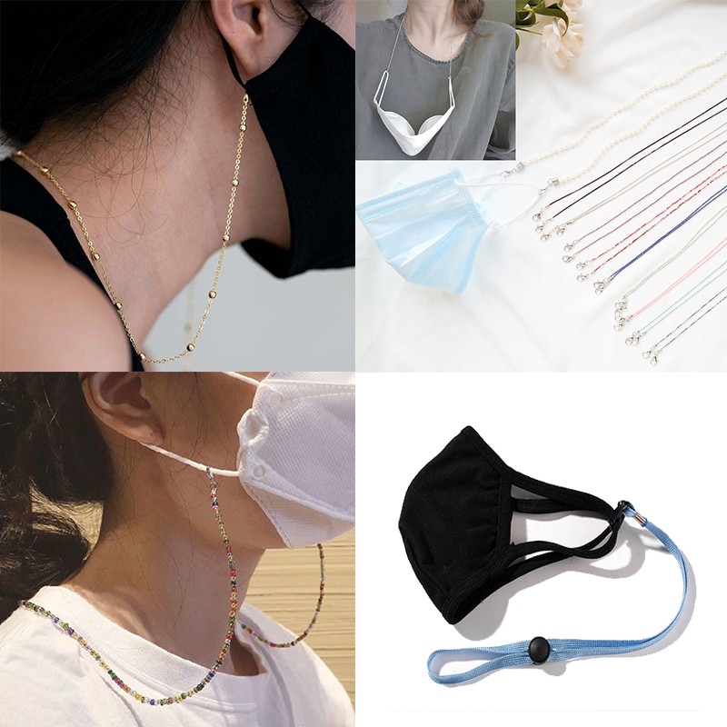 Ready Stock,Strap Masker Lanyard Kalung,Korea Kacamata Rantai Gantung,Idola Korea Gaya Yang Sama Rantai,Emas Anti-Lost Kalung,Perhiasan Unisex Aksesoris Fashion