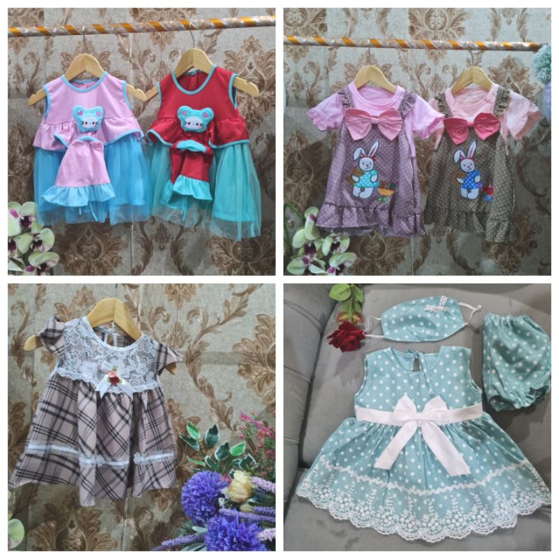 Baju anak perempuan/Dress anak 0-1tahun/Gaun anak/Baju anak perempuan lucu