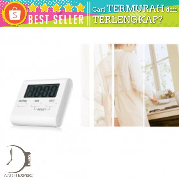 Taffware Timer Masak Dapur Countdown Digital Alarm Clock - T10 - White