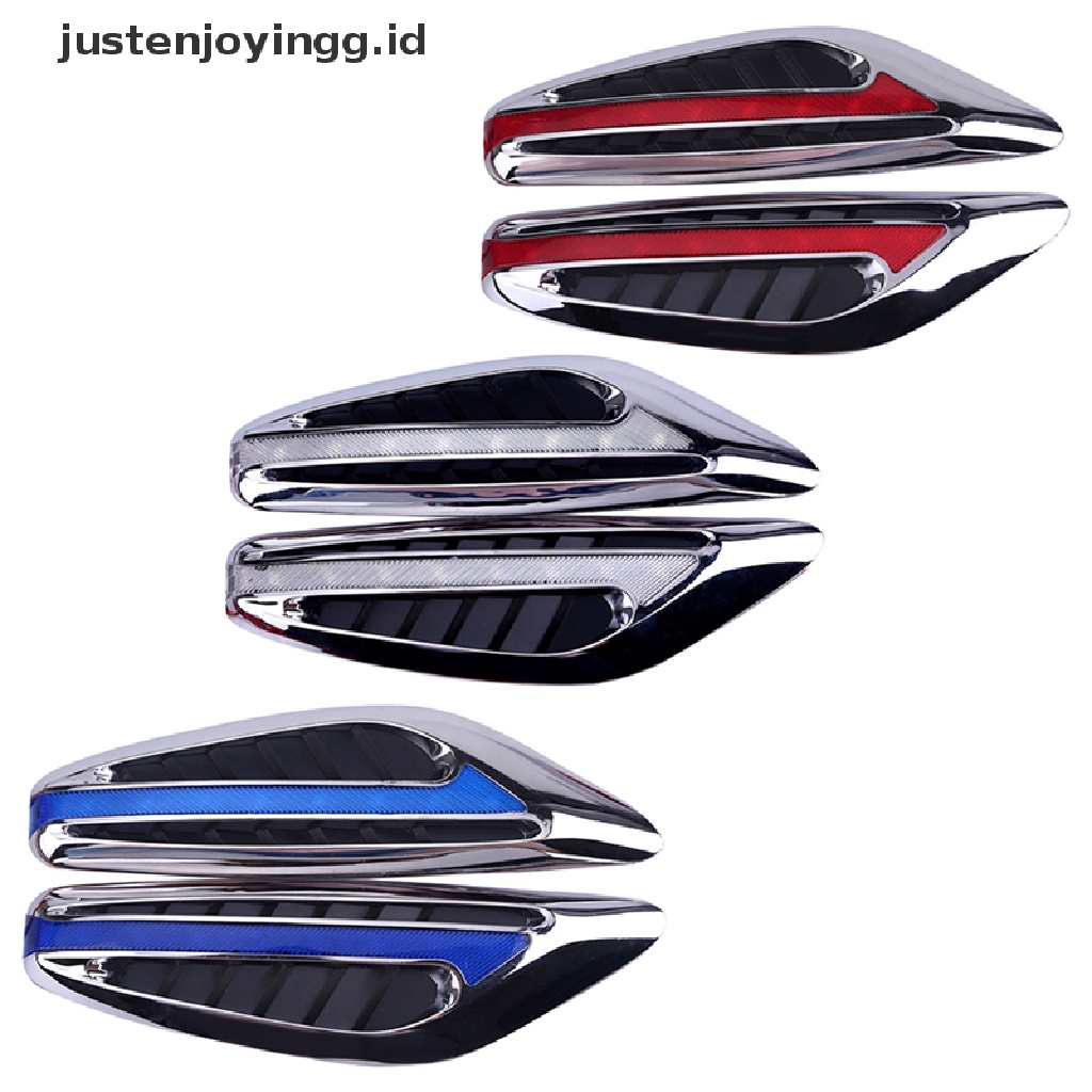 (Justenjoyingg.Id) 2pcs Lampu Sein Samping Fender Mobil Led Universal Warna Kuning / Merah / Biru / Putih