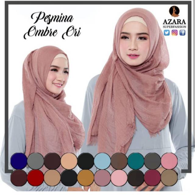 Pashmina Crinkle /pashmina bahan kusut / pashmina ombre