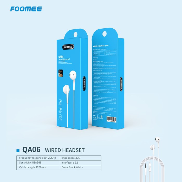 FOOMEE QA06 EARPHONE HD STEREO