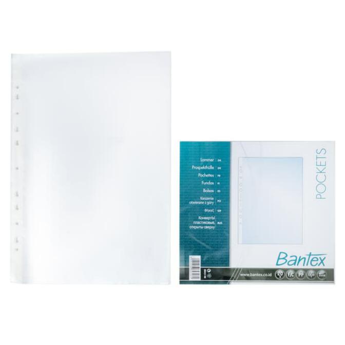 

(((COD))) PP pocket plastik clear A4 2040 0.06mm thickness isi 100 lembar Bantex PROMOKode 3411