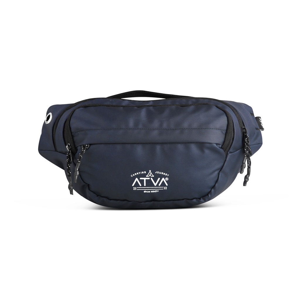 ELITE NAVY ORIGINAL x ATVA Tas Selempang Biru Dongker Casual Pria Waterproof Waistbag Jalan Santai Main Hangout Nongkrong Waist Bag Distro Remaja Dewasa Daily Simple Sling Bag Premium Mini Slingbag Tas Slempang Outdoor Kecil Pinggang Bahu Dada Kekinian