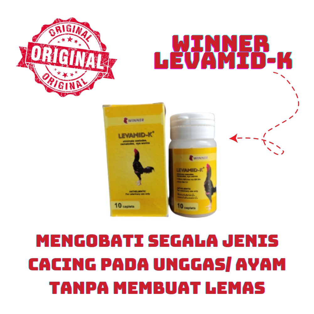 WINNER LEVAMID - obat cacing khusus ayam aduan