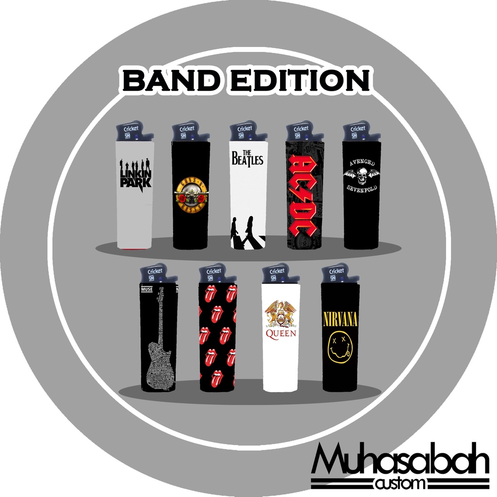 Edisi Band Luar Negeri Korek Api Cricket Custom Gambar Unik Murah