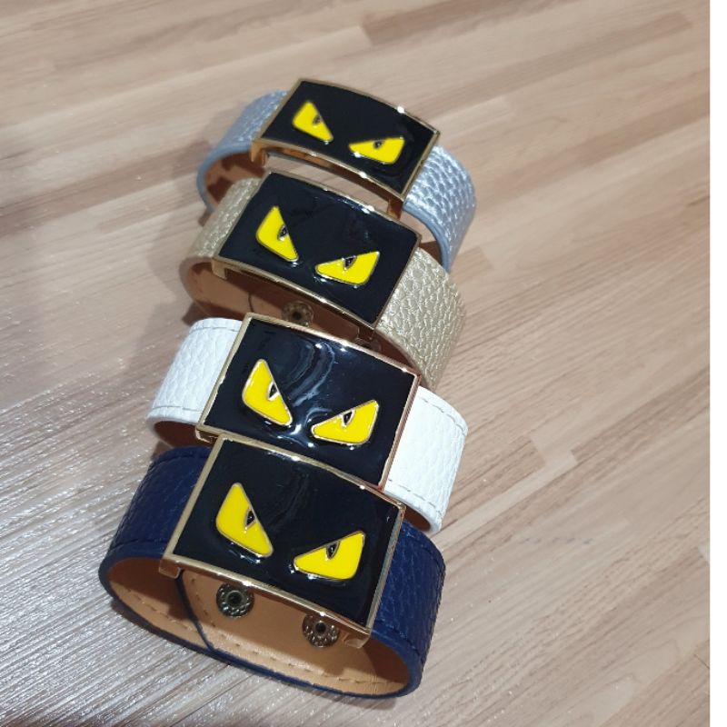 Gelang Kulit Fendix Premium Quality Bracelet Fashion Import Tidak karatan 00187