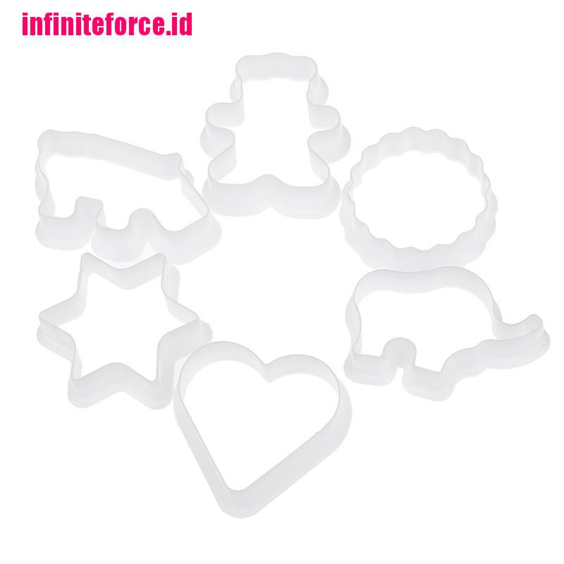 6pcs animal plastic cookie biscuit cutters pastry fondant moulds cake decor tool