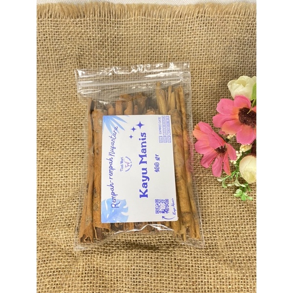 100gr | KAYU MANIS UTUH | CINNAMON | herbal asli alami bumbu dapur penyedap masakan rempah nusantara indonesia