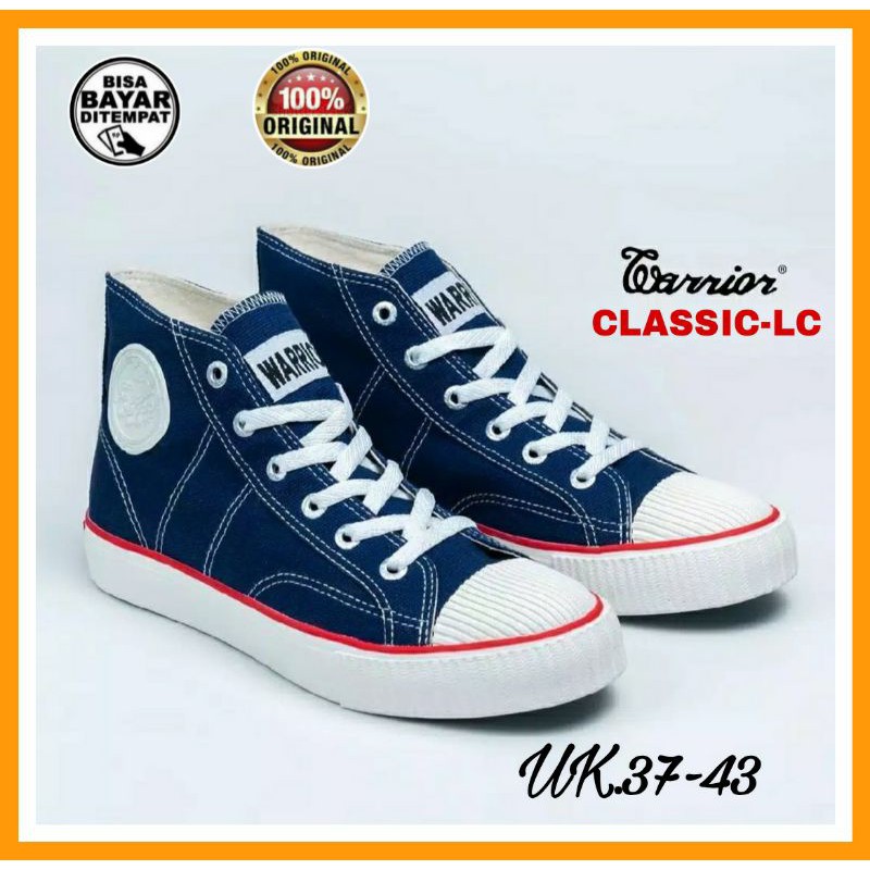 Sepatu Warrior/Warior Classic High HC Boot Navy Putih Uk.37~44 Original Murah Terlaris