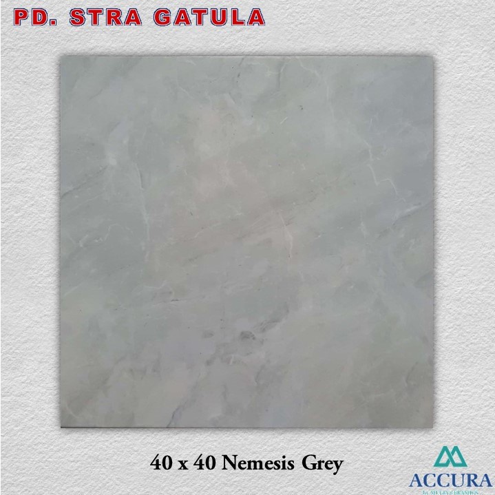 Keramik Accura 40 x 40 Nemesis Grey / Accura Tile 40 x 40 Nemesis Grey / Keramik Ubin Lantai Permuka