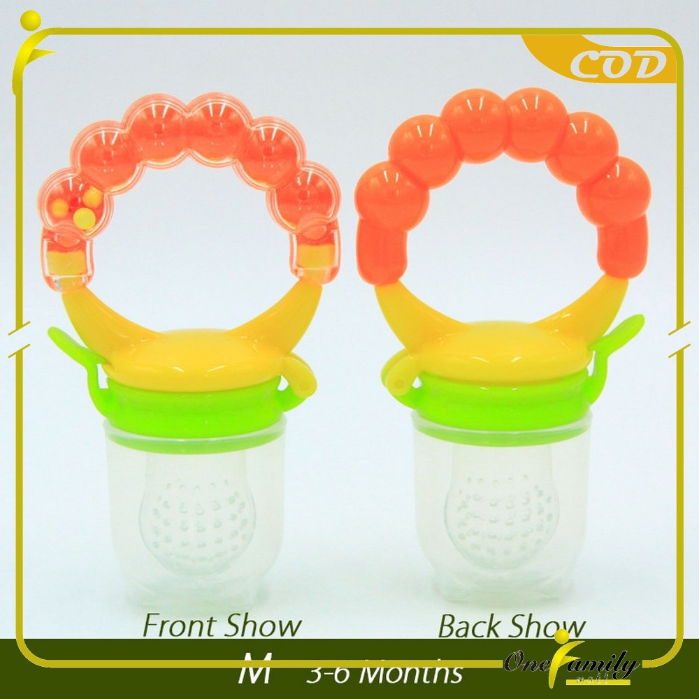 ONE-C44-45 Empeng Dot Buah Anak Bayi Baby Fruit Feeder Rattle Teether Kompeng Pacifier Gigitan Bayi-Empeng Rattle L