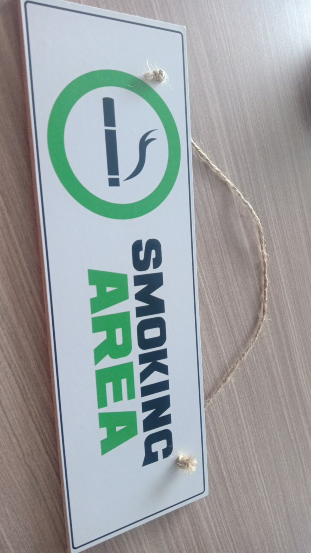 Produsen Hiasan Dinding Poster Kayu Area Merokok Dekorasi Rumah Gantungan Tali Rami Project1 1030