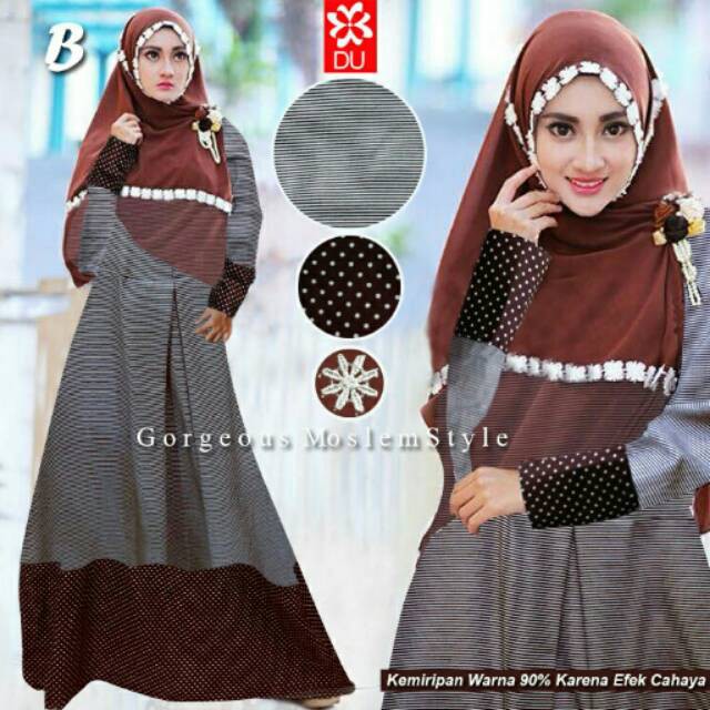 SALE diiva syari busana muslim trendy terbaru gamis simpel bergo baju wanita remaja agrabutik