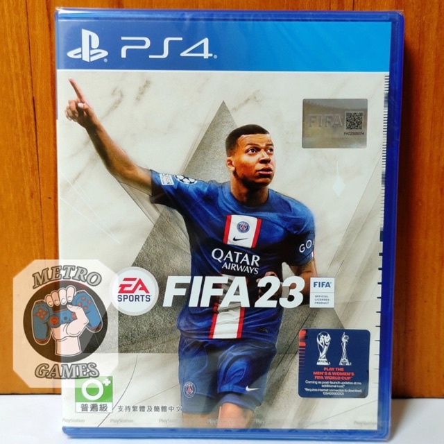 FIFA23 PS4 Kaset FIFA 23 Fifa 2023 PS4 CD Disc Game BD Playstation PS 4 5 Terbaru 2023 Reg 3 EA Sports Football Games sepak bola pes fi fa sepakbola ronaldo messi fifa2023 21 22 23 original asli ori mbappe haaland Region 3 Asia reg baru Fifa2022 2022 pes