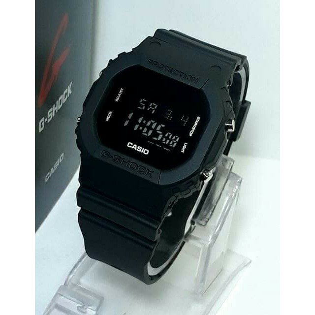 ORI JAM TANGAN PRIA G-SHOCK DW 5600 FULL BLACK 009