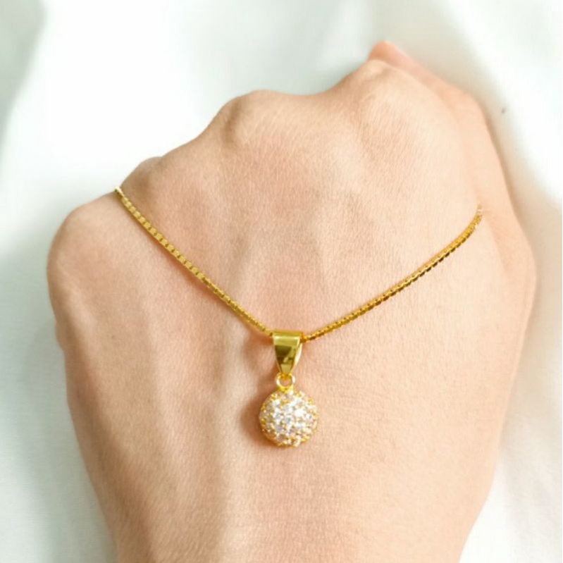 Necklace Pendant Branded Jewellery Fashion Gold Shop Kalung Emas asli
