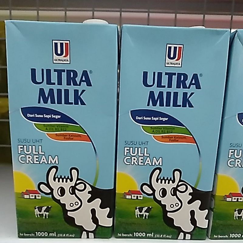 

TERMURAH Ultra Milk Plain Full Cream 1 Ltr