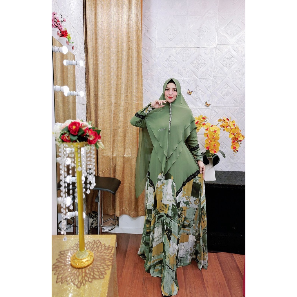 Ramadhani syari by Cup-In Design ORI Hijab Gamis Syari Kekinian BestSeller Terlaris Termurag Origina