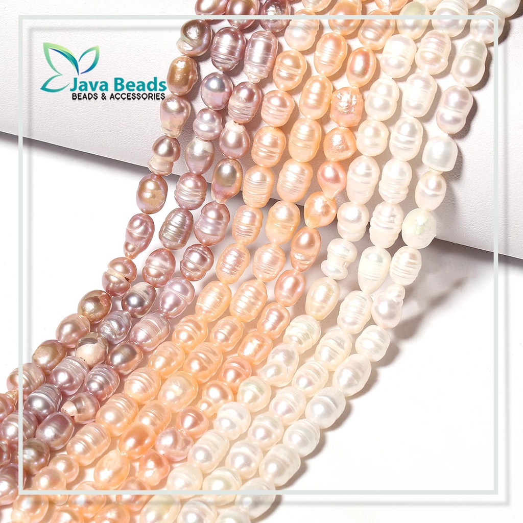 Mutiara Air Tawar Oval 6mm 8mm 10mm