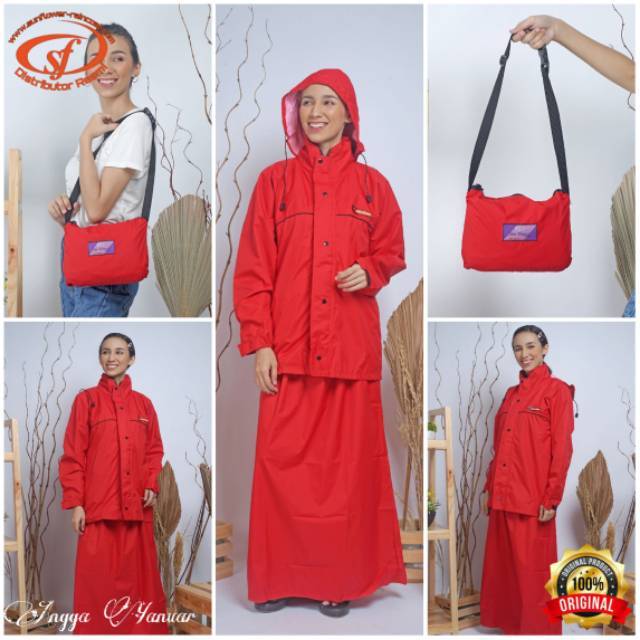 JAS HUJAN SUNFLOWER WOMAN (Bawahan Rok) ORIGINAL