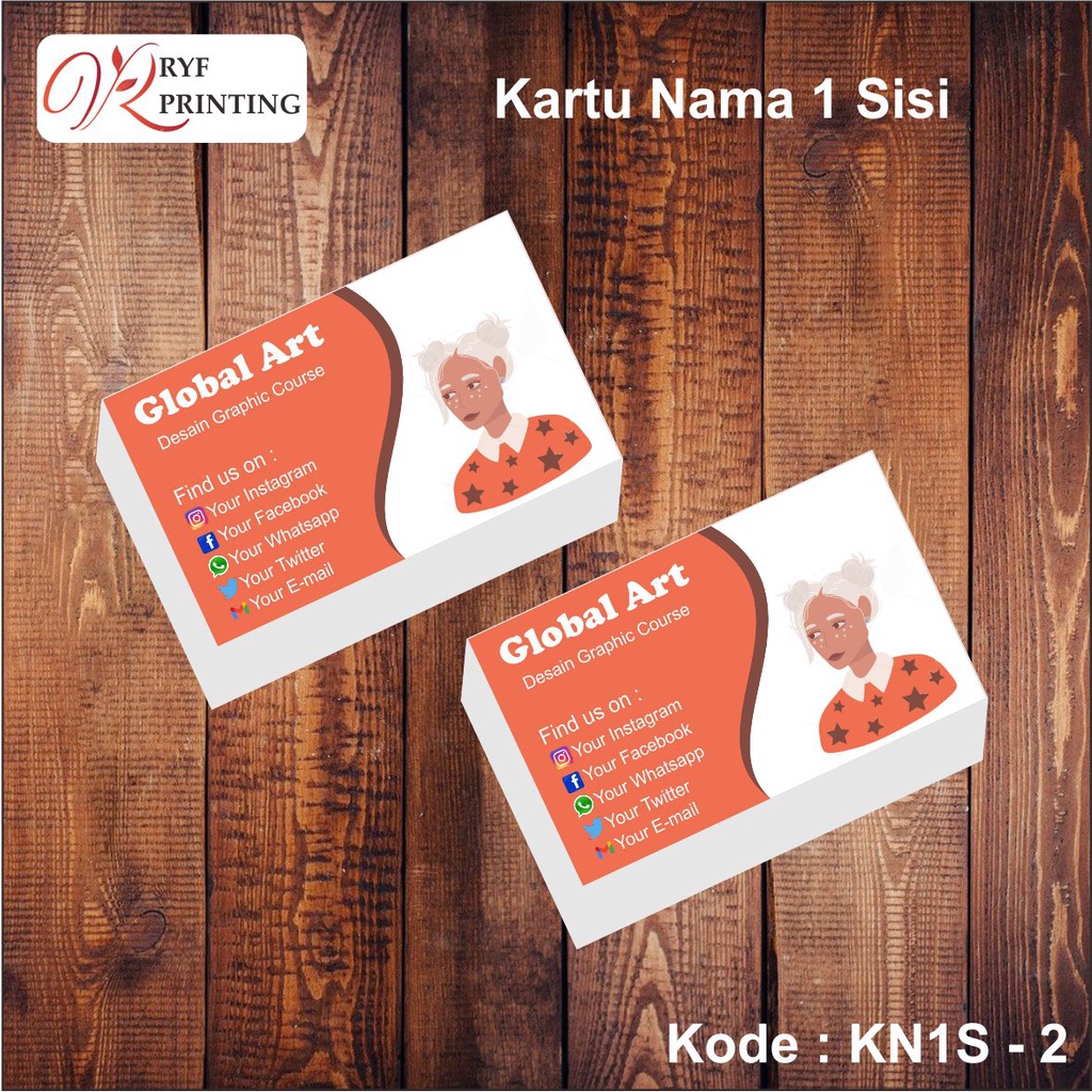 

KARTU NAMA 1 SISI