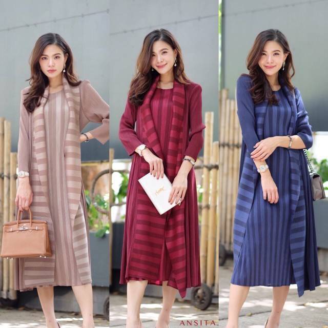 PO Dress Plisket ORI Bangkok