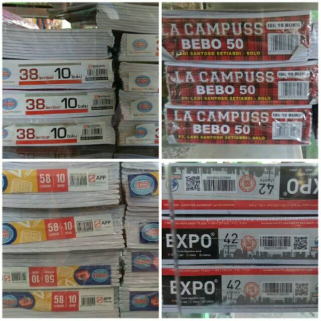 Jual Buku Tulis Sinar Dunia, Expo, Big Boss 38, 58, 42, 50 lembar