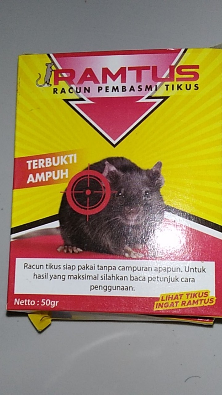 Ramtus Racun Tikus Ampuh Mati Kering Tidak Bau Pembasmi Curut Wirog Mencit Dirumah Di Mobil 3 Pack