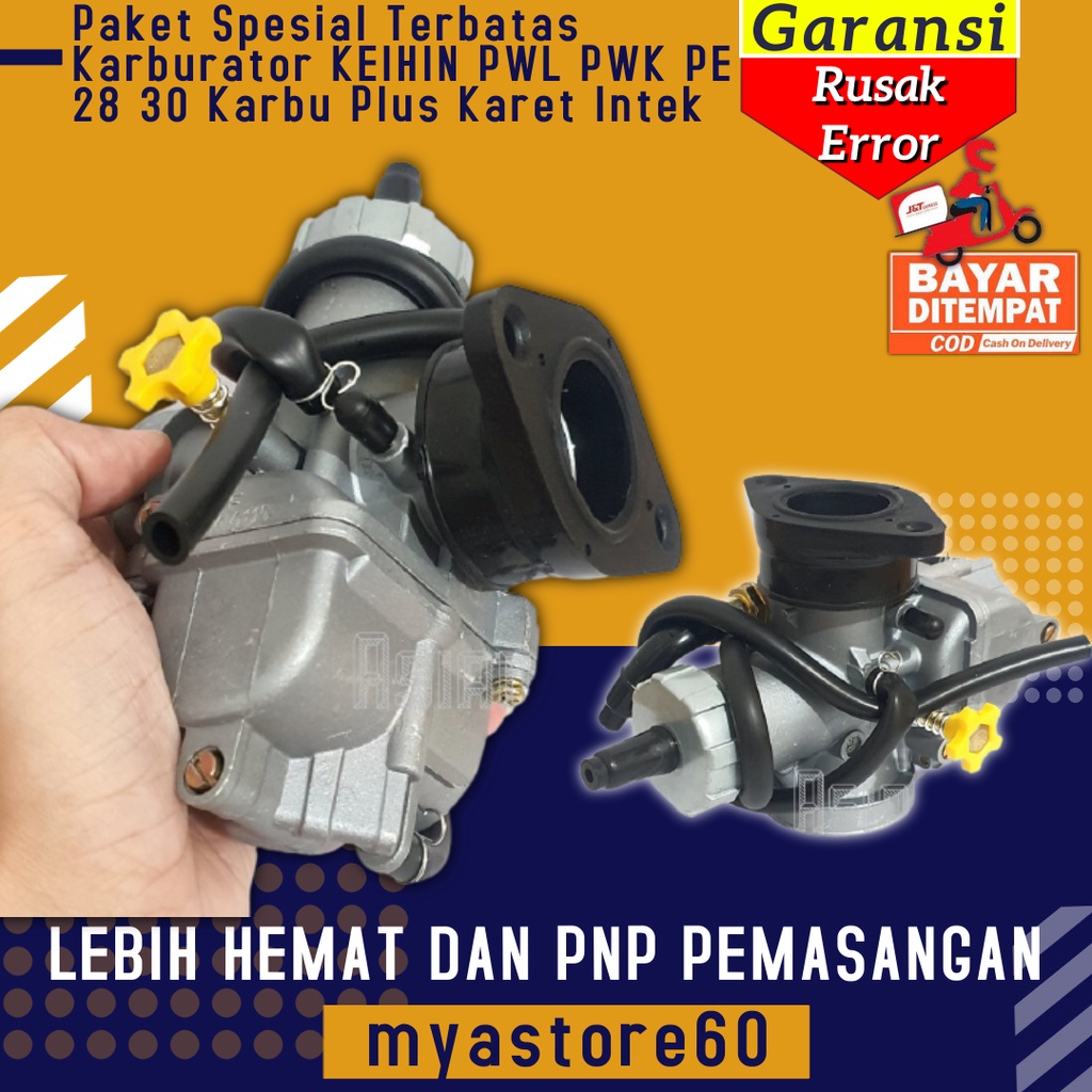 Paket Spesial Terbatas Karburator KEIHIN PWL PWK PE 28 Karbu Plus Karet Intek Sambungan Karbu PWK PE PWL 28 30 PE28 PWK28 PWL28 Import