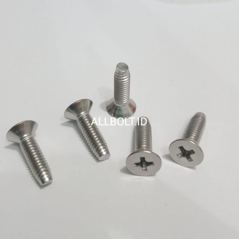 Baut JF stainless baut 7/4mm x 15mm (5biji)