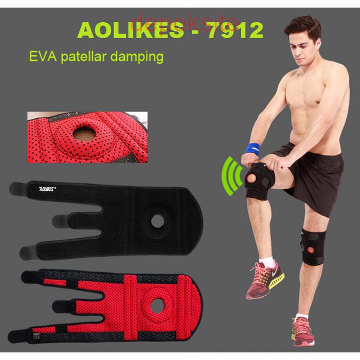 AOLIKES 7912 Knee Pad Knee Support Pad Bracer Deker Lutut Pelindung Lutut Kneepad Tebal 4 Spring
