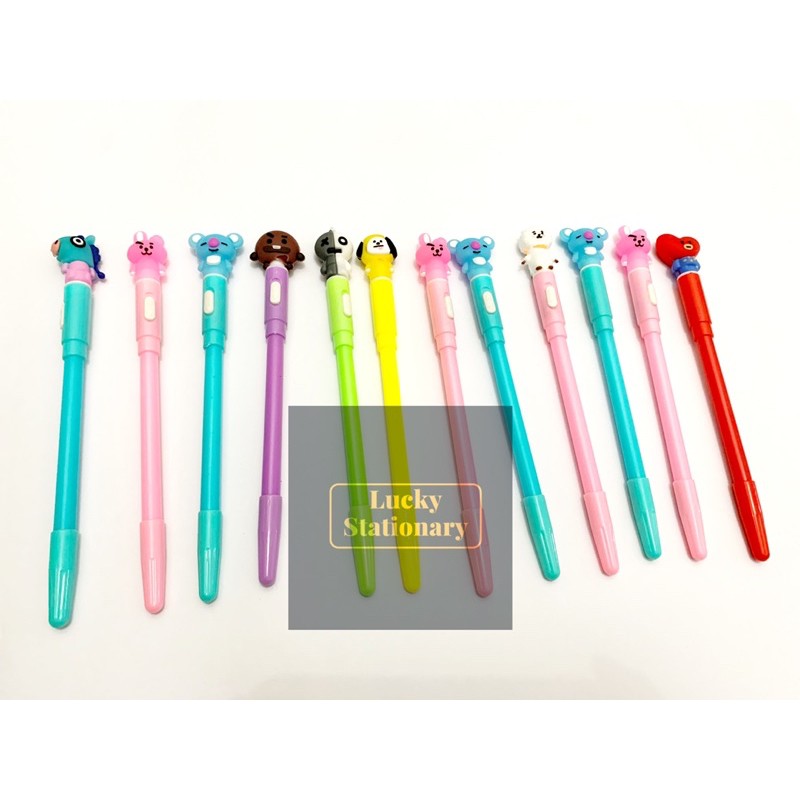 

Pulpen BT21 Lampu LED/ Pulpen BTS Lampu LED Karakter BT21 / Pen BTS Bangtan Boys
