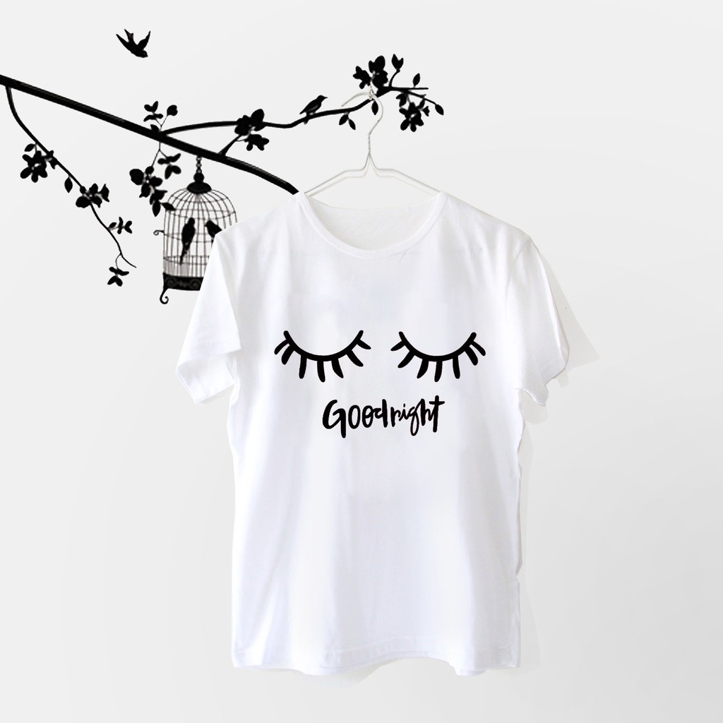 T Shirt Tumblr Tee Kaos Wanita Lengan Pendek Goodnight T Shirt Tumblr Tee Kaos Wanita Lengan Pendek Goodnight